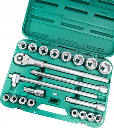 Set çelësa çorap Honiton H6021, 3/4", 21 copë 19-50 mm, kuti e gjelbër