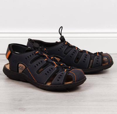 Sandale të mbyllura për burra Rieker M 22021-14, shumë të rehatshme, navy blue