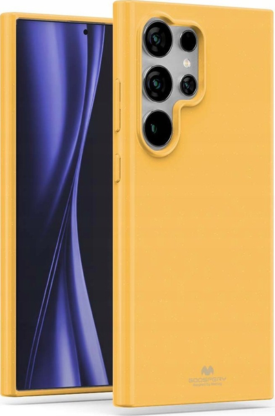 Kllaf telefoni Mercury Jelly për Samsung S24 Ultra, silikon, mbrojtje kundër gërvishtjeve, i verdhë