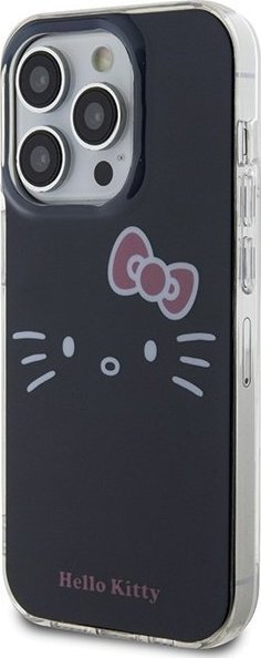 Këllëf telefoni Hello Kitty HKHCP15XHKHLK, për iPhone 15 Pro Max 6.7", hardcase TPU, i zi