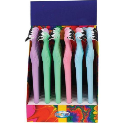 Stilolapsa Centrum Flamingo, set me 36 copë, bojë blu, ngjyra pastel