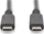 Kabllo USB Digitus USB-C në USB-C, 0.8 m, 40 Gbit/s, 100 W, e zezë
