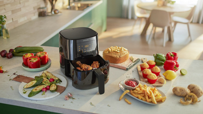 Fritezë me ajër Philips AirFryer Compact Spectre HD9252/90, 4.1L, ekran me prekje, e zezë
