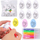 Set vezësh shkumë për pikturim LEAN Toys Easter Eggs, 6 copë, me markera, e bardhë