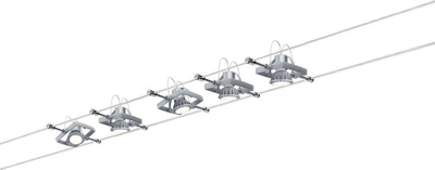 Set drite me kabllo Paulmann MacII 94133, GU5.3, 50W LED, krom mat