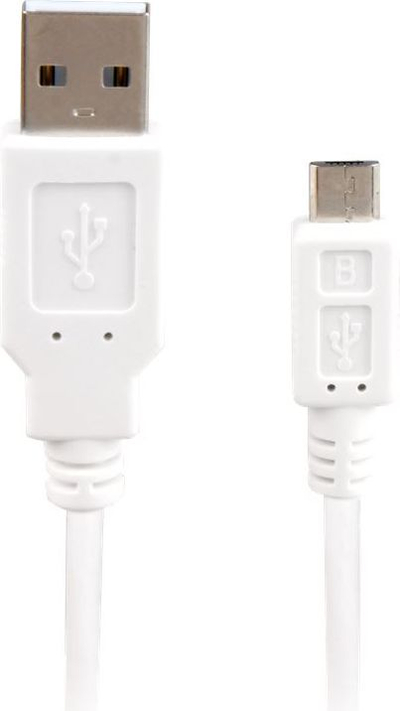Kabllo Sharkoon, USB-A në microUSB, 0.5m, e bardhë