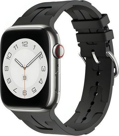 Rrip silikoni Beline për Apple Watch, 38 40 41 mm, i zi
