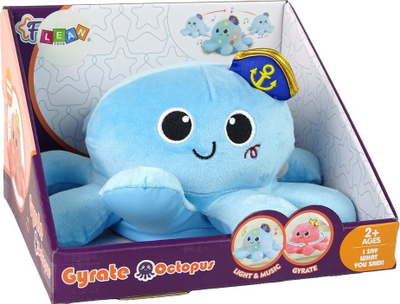 Lodër pelushi Leantoys Oktapod, me drita, me tinguj, blu