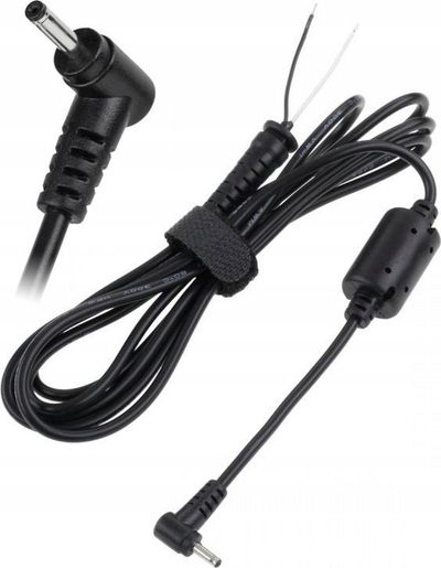 Prizë e kënduar me kabllo 2.5 0.6, 19V, 2.1A, e zezë