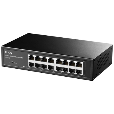 Switch rrjeti Cudy 16 Port Gigabit, 10 100 1000 Mbps, kasë metalike, i zi