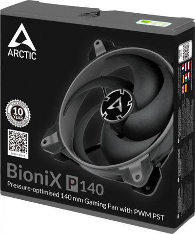Ftohës Arctic BioniX P140, 140 mm, i hirtë