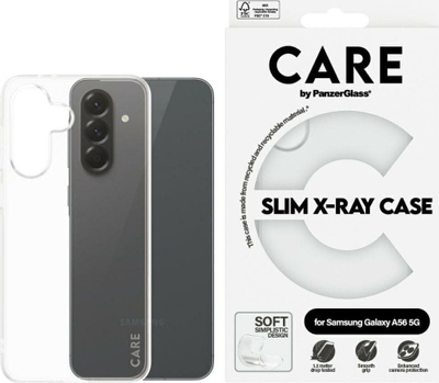 Maskë telefoni PanzerGlass CARE SLIM X-RAY për Samsung Galaxy A56 5G, mbrojtëse e hollë, transparente, e bardhë