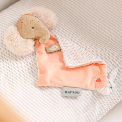 Mbajtse per meme Doudou Elephant-19 cm - Oli Pink