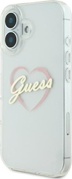 Mbulesë telefoni Guess GUHCP16MHCHGSPT për iPhone 16 Plus 6.7\", TPU/PC, transparente