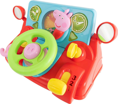 Lodër timon Peppa Pig Mini Driver, elektronike, me tinguj, shumëngjyrëshe