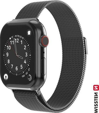 Rrip ore Swissten Mesh për Apple Watch, 38-40mm, metal, i zi