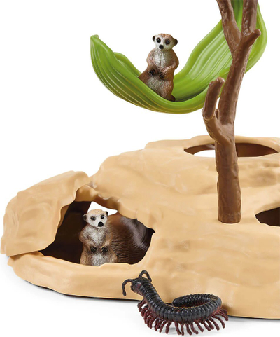 Set lodrash Schleich Wild Life Meerkat Hangout, figura surikatash, plastikë, shumëngjyrësh
