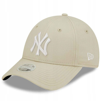 Kapele New Era 9FORTY New York Yankees për goca, pambuk, me rregullim, bezhë e çelët