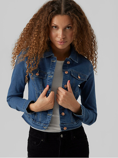 Јакна Vero Moda VMLUNA 10279492 Тексас со средна сина боја