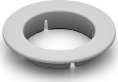 Rozetë mbuluese vrime BRS Plast, 80 mm, plastike, e bardhë