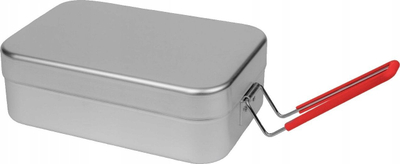 Сад за кампување Trangia Mess Tin Large, алуминиум, црвена рачка