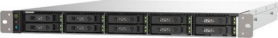 Server ruajtjeje QNAP TS-h1090FU, 10 slote U.2 NVMe, rack 1U, gri