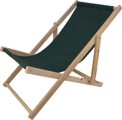 Плажа столица Beach Garden Wooden Folding Deckchair, дрво, војнички зелена