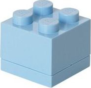 Kuti mini LEGO 4-Stud, plastike, blu e çelët