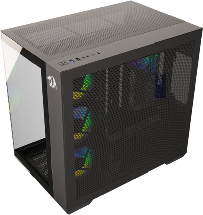 Kasë Redragon EVO ARGB, e zezë