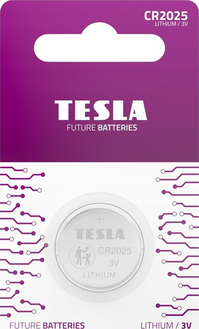 Bateri litium TESLA CR2025, 3V, set 5 copë