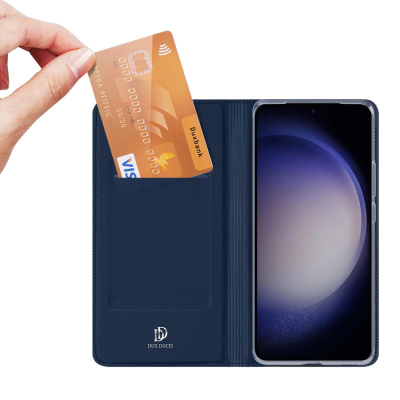 Kapak telefoni DUX DUCIS Skin Pro, për Samsung Galaxy S24 Plus, lëkurë PU, blu e errët
