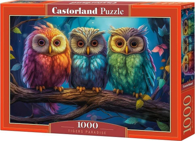 Puzzle Castorland Three Little Owls, 1000 pjesë, për të rritur, i kuq
