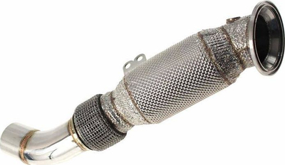 Downpipe TurboWorks BMW F30 F32 340i 440i B58, çelik inox, me heat shield