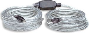 Kabllo USB Manhattan 510424, USB A në USB B, 11 m, ngjyrë argjendtë