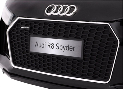 Makina elektrike për fëmijë Audi R8 Spyder, me telekomandë, LED MP3, e zezë