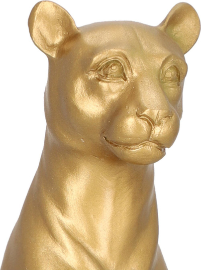 Figurë dekorative Conforama PANTERA, 8x15x23 cm, resinë, ngjyrë e artë