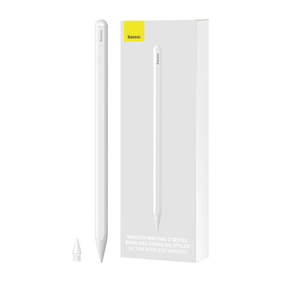 Stylus për tablet Baseus Smooth Writing 2, kapacitiv për iPad, karikim magnetik, i bardhë