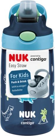 Shishe me pipzë NUK Contigo Easy Straw Cup, 0.42L, për kalamaj, blu