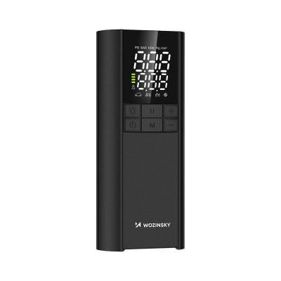 Kompresor elektrik portativ Wozinsky WPEP-8000, power bank 8000mAh, ekran digjital, i zi