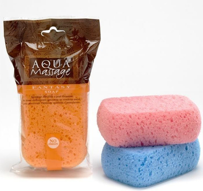 Sfungjer për banjo Arix Aqua Massage Fantasy Soap W625PL, formë katrore, pore të imta, me ngjyra nga më të ndryshmet
