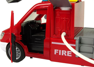 Lodër kamion zjarrfikës Lean Sport Truck, me ujë, drita dhe zëra, i kuq