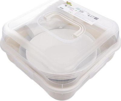 Set pikniku me pjata dhe gota plastike, i lehtë, paketim praktik