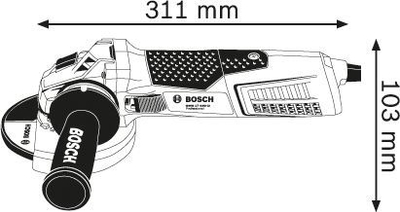  Smerilues Bosch GWS 19-150 CI, 1900W, 150 mm, i kaltër