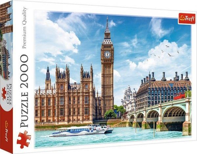 Puzzle Trefl Big Ben Londër, 2000 copa, 96 x 68 cm, me ngjyra