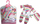Rroba për kukull Woopie Unicorn Set, për 43-46cm, me varëse, shumëngjyrëshe