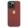 Kllëf telefoni Ferrari me lëkurë me qepje për iPhone 15 Pro Max, 6.7", lëkurë, i kuq