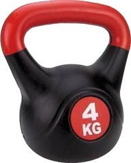 Kettlebell Ute Spartan 4, 4kg, për stërvitje force, i zi