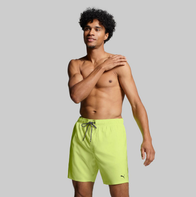 Шорцe за пливање Puma Length Swim за мажи, брзо сушење, џеб со затворање, жолта боја