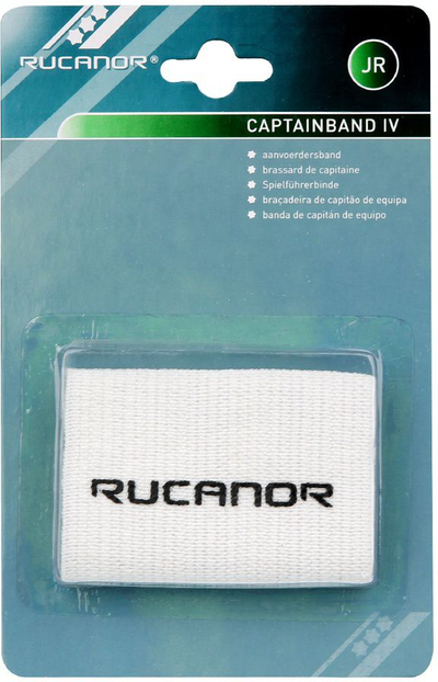 Капетанска лента Rucanor Captainband IV JR, еластична, универзална големина, бела
