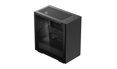 Kutia kompjuterike Deepcool Macube 110, mATX, xham i errët, e zezë